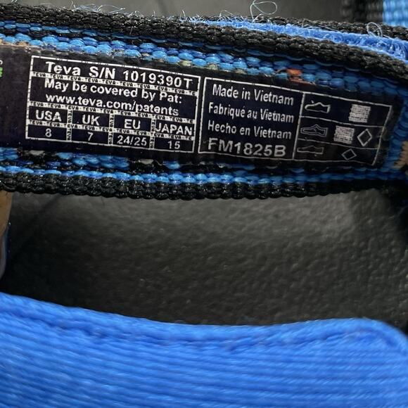 Teva Hurricane XLT2 Active Sandals Little Boy Child Size 8 Strappy Blue Trucks - Picture 8 of 9